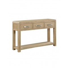 AM Tennessee Washed Oak 3 Drawer Hall Table